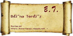 Bóna Teréz névjegykártya